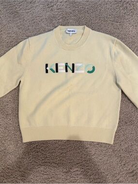 Kenzo Cream Knit Logo Sweater